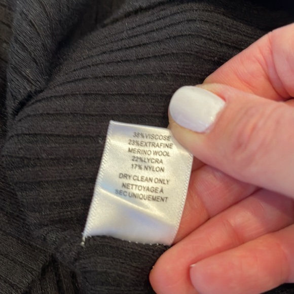 Bailey 44 All In Cross-Front Sweater, BLACK, Size Medium - Picture 8 of 8